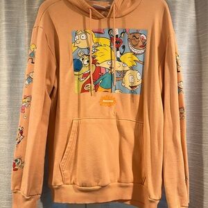 Nickelodeon Orange Graphic Hoodie
